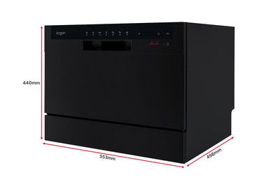 Kogan Benchtop Dishwasher Black- 6 Place