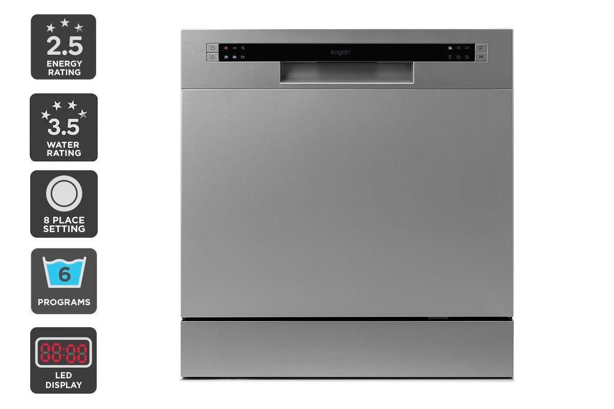 Kogan Benchtop Dishwasher (8 Place, Stainless Steel)