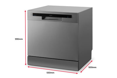 Kogan Benchtop Dishwasher - 8 Place, Stainless Steel