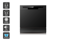 Kogan Benchtop Dishwasher Black - 8 Place