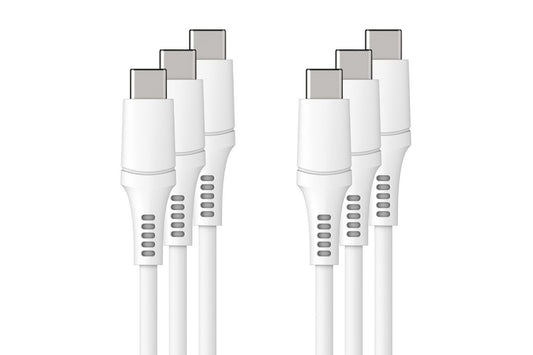 Kogan 100W PD Silicone USB-C Charge Cable - 2m; 3 Pack)