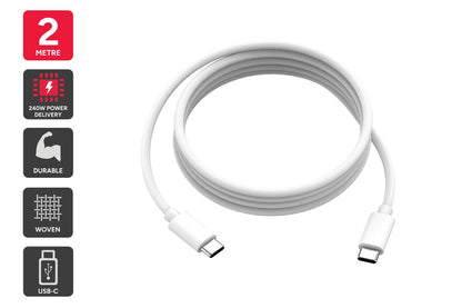 Kogan 240W PD Woven USB-C Charge Cable  - 2m)