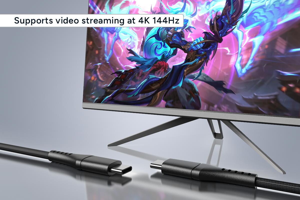 Kogan 100W PD USB-C Braided Charging & Video Cable (2m)