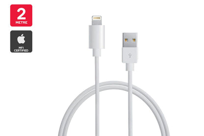 Apple MFI Certified Black Lightning to USB Cable 2m  1 Pack