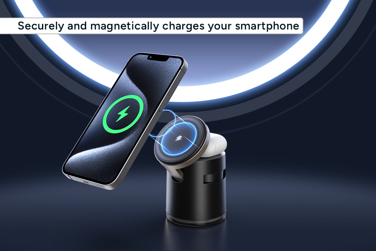 Kogan 3-in-1 Qi2 Foldable Wireless Charging Stand