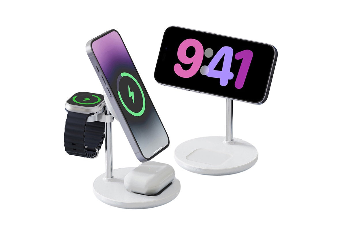 Kogan 3-in-1 MagSafe Compatible Wireless Charging Stand