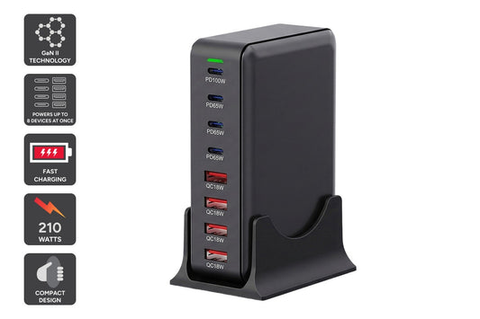 Kogan 210W 8-Port GaN PD Super Fast Charging Station