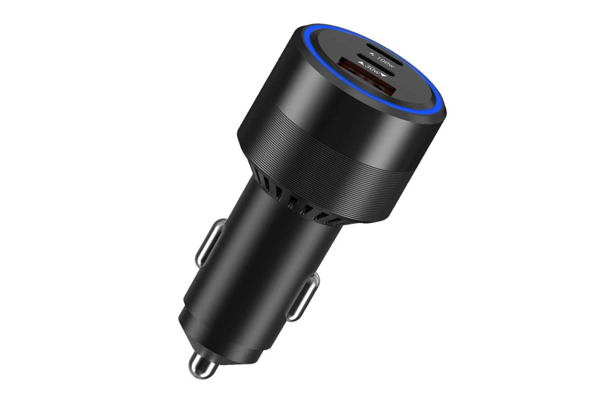 Kogan 130W PD USB-A and USB-C Car Charger with 100W Charging Cable