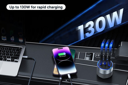 Kogan 130W PD USB-A and USB-C Car Charger with 100W Charging Cable