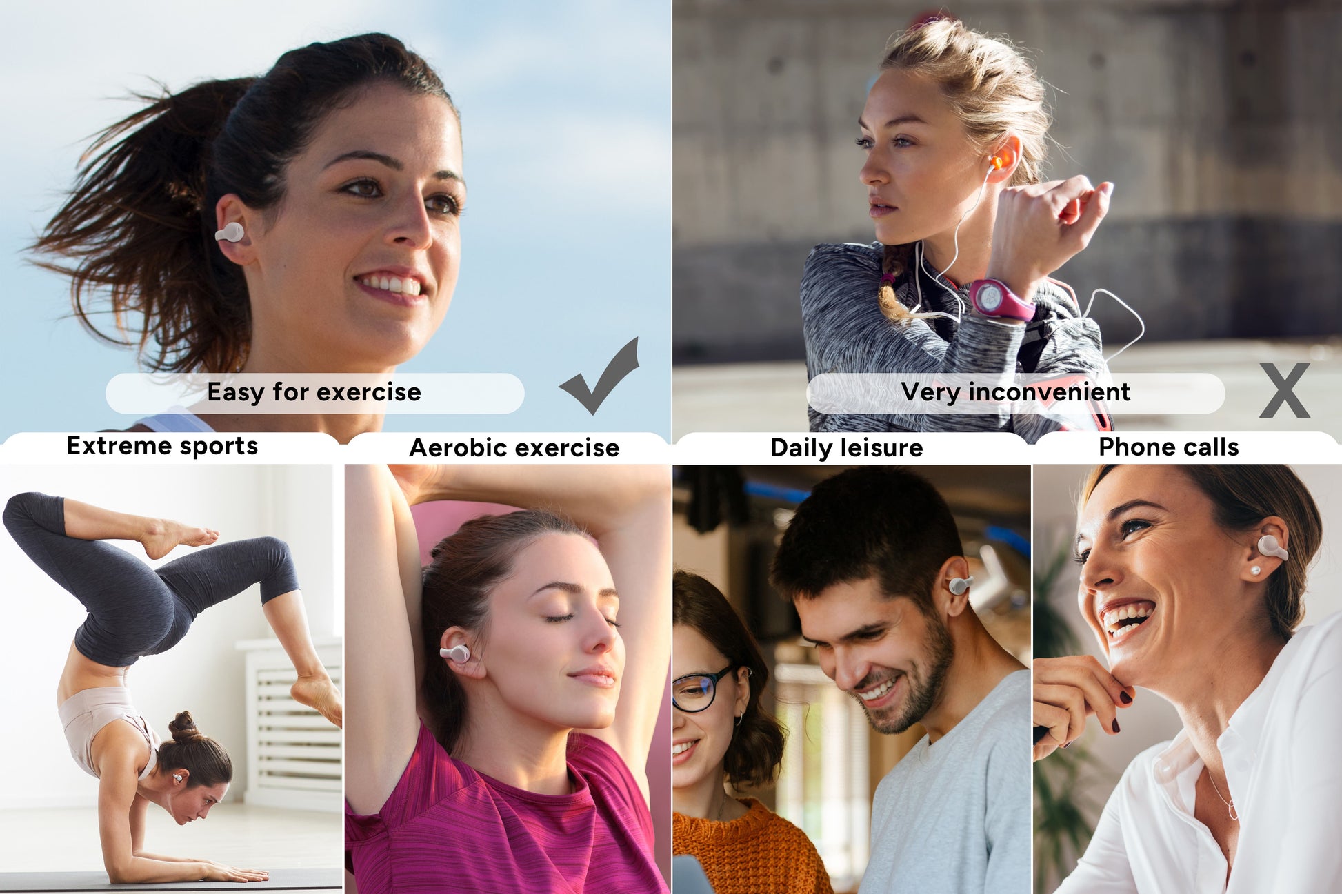 Kogan Clip-on Open-Ear Sports Earphones