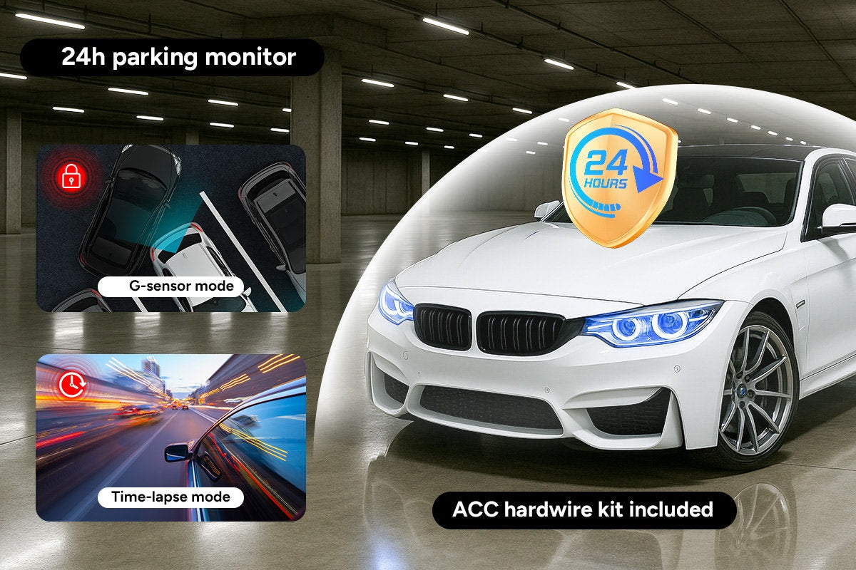 Kogan 1080p Dual Car Dash Camera (Front & Rear)