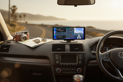 Kogan 4K Front and Rear Dash Cam with 10.26in CarPlay Display