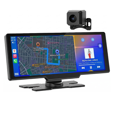 Kogan 4K Front and Rear Dash Cam with 10.26in CarPlay Display