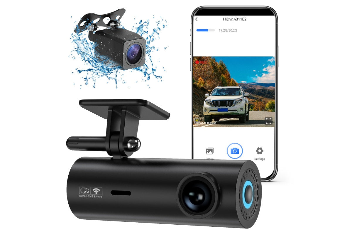 Kogan 4K Hidden Dual Channel Car Dash Camera - Front and Rear (SG2C-100)