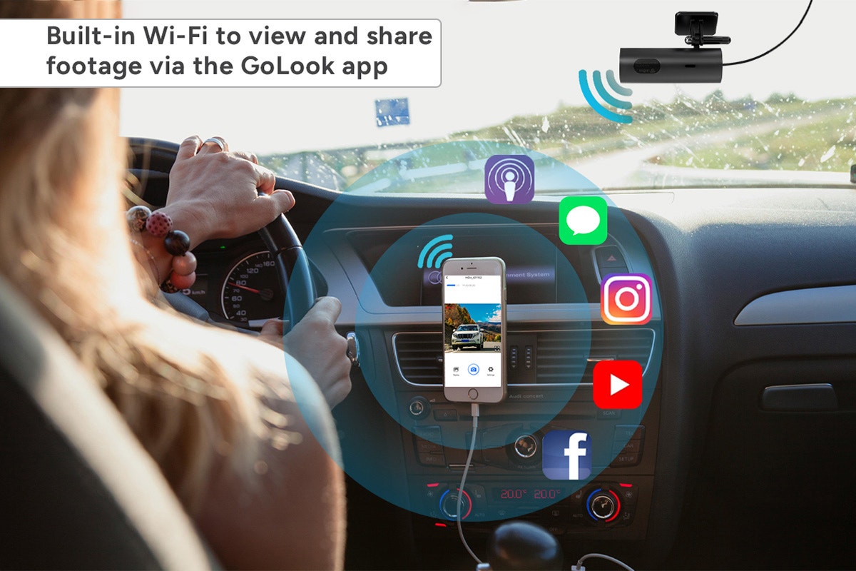 Kogan 4K Hidden Dual Channel Car Dash Camera - Front and Rear (SG2C-100)