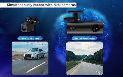 Kogan 4K Hidden Dual Channel Car Dash Camera - Front and Rear (SG2C-100)
