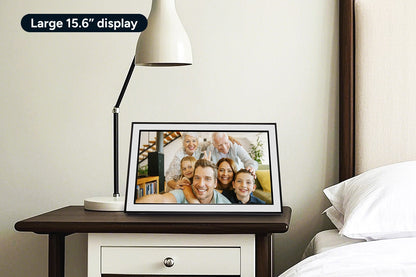 Kogan 15.6" Wi-Fi Digital Photo Frame with Frameo App (Black)