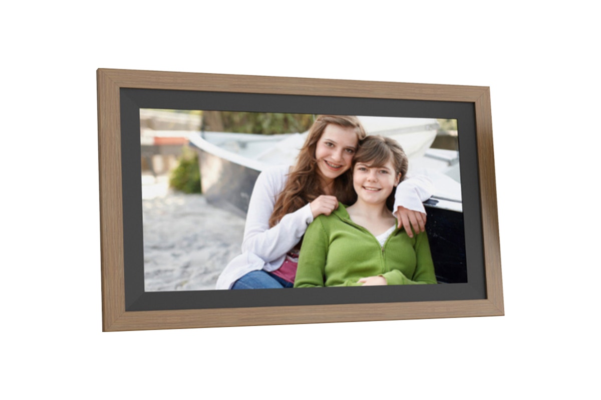 Kogan 15.6" Wi-Fi Digital Photo Frame with Frameo App (Brown)