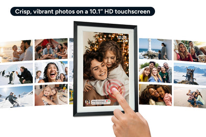 Kogan 10.1" Touch Screen Digital Photo Frame with Frameo App (Including 3 Frames)