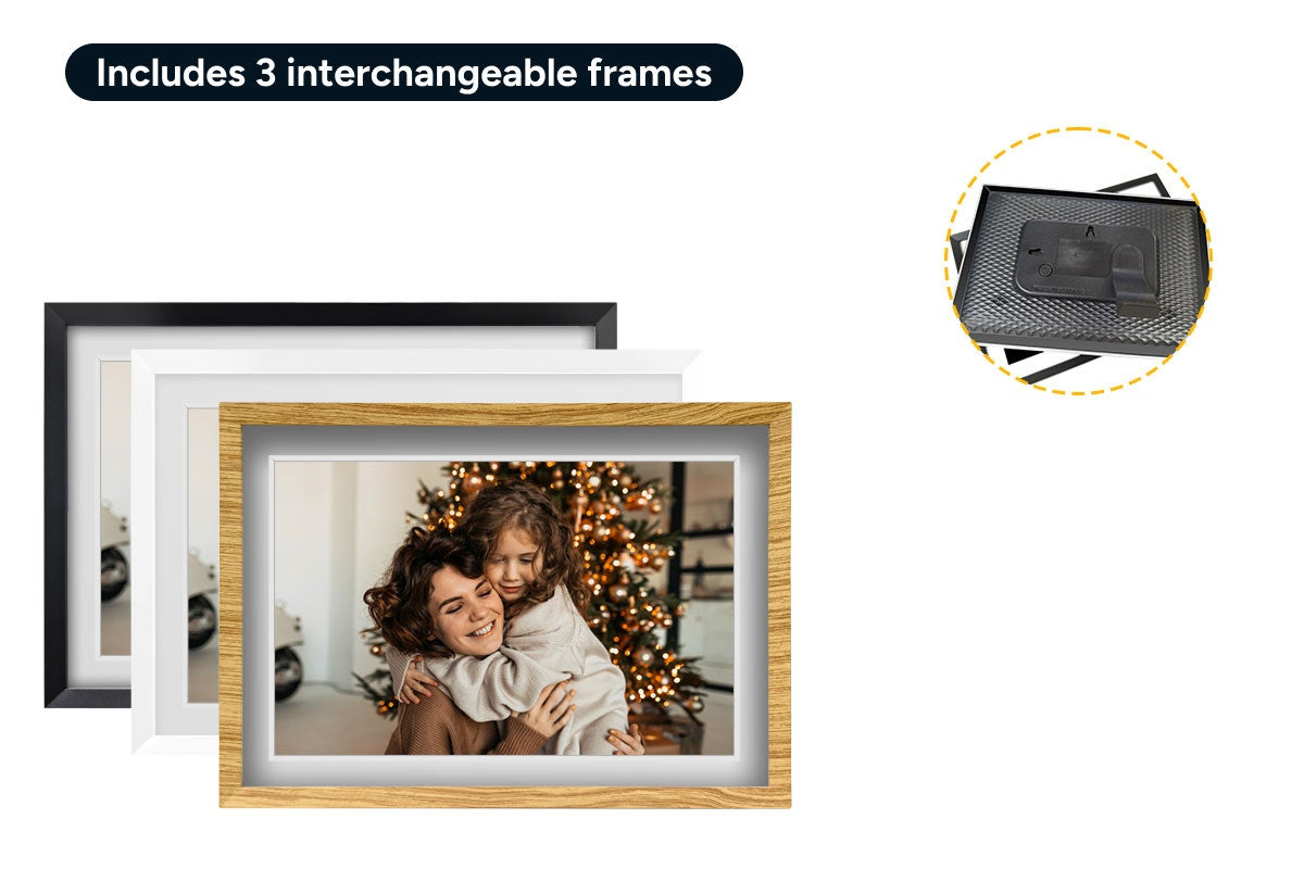 Kogan 10.1" Touch Screen Digital Photo Frame with Frameo App (Including 3 Frames)