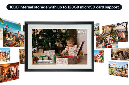 Kogan 10.1" Touch Screen Digital Photo Frame with Frameo App (Including 3 Frames)