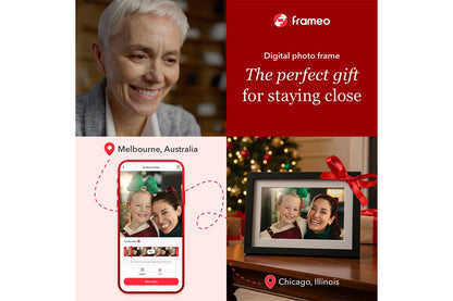 Kogan 10.1" Touch Screen Digital Photo Frame with Frameo App (Including 3 Frames)