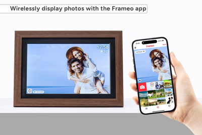 Kogan 10.1" Wi-Fi Digital Photo Frame with Frameo App - 32GB,Wood