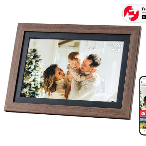 Kogan 10.1" Wi-Fi Digital Photo Frame with Frameo App - 32GB,Wood - Auzzistore