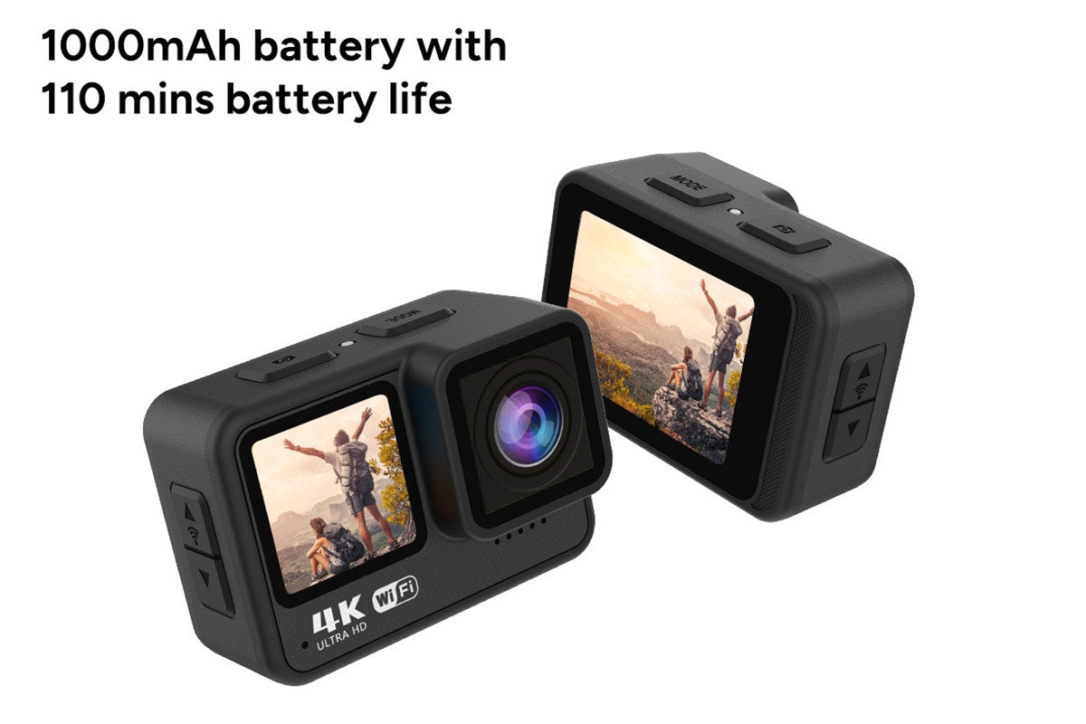 Kogan 4K Dual Touchscreen 21m Waterproof Action Camera