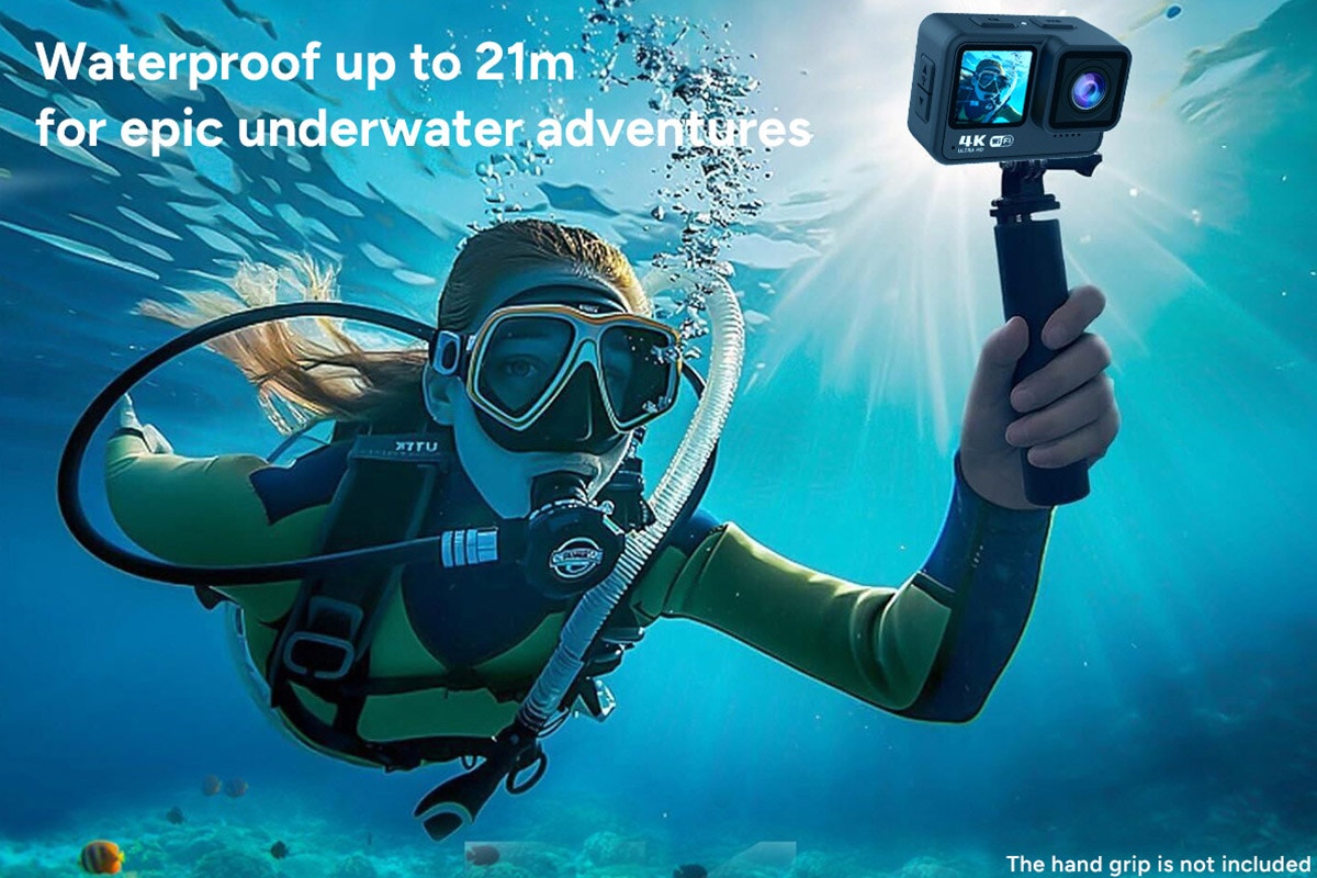 Kogan 4K Dual Touchscreen 21m Waterproof Action Camera