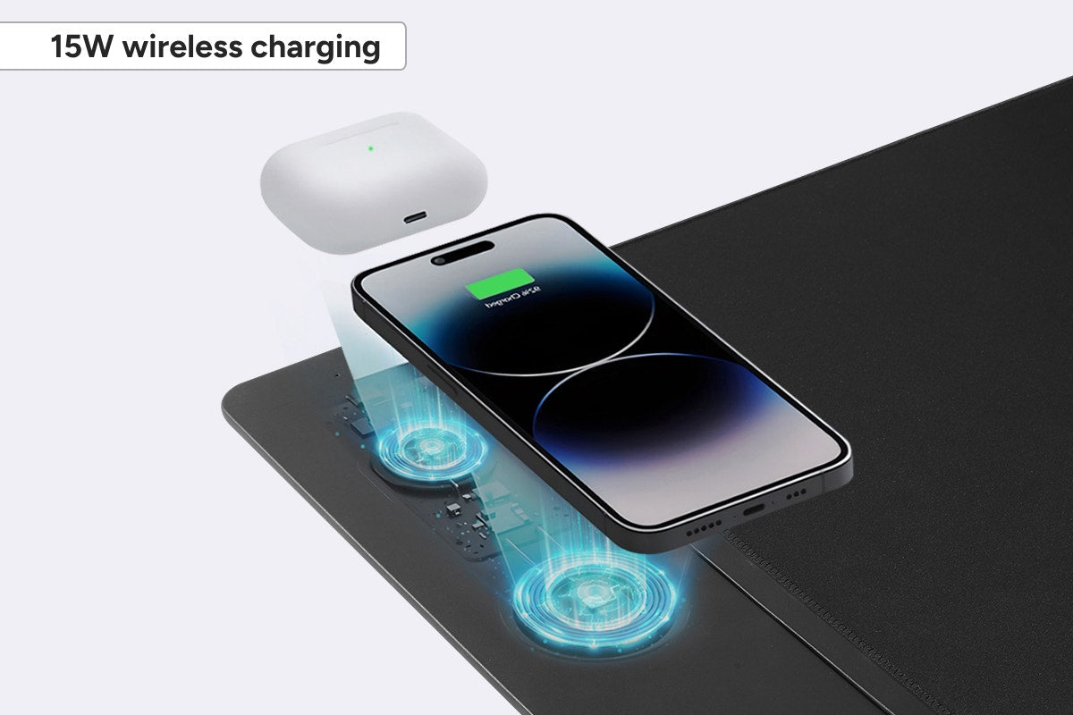 Kogan MagSafe-Compatible Wireless Charging Desk Mat (78x37cm)