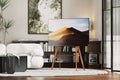 Kogan Danish Studio TV Stand with Storage Shelf for 43  - 65  TVs  Matte Black & Walnut