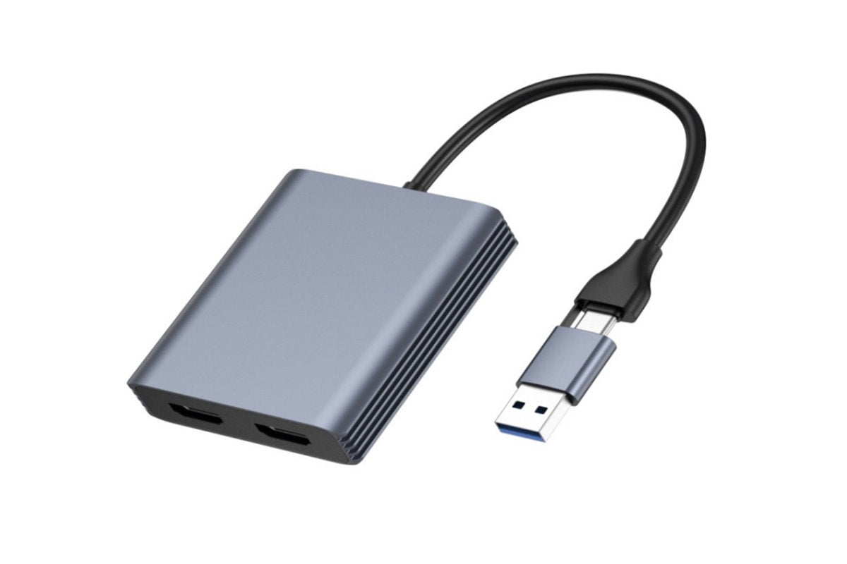 Kogan USB 4.0/USB-C to Dual 4K 60Hz HDMI Adapter with Built-in DisplayLink