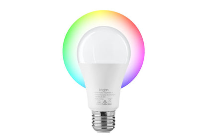 Kogan SmarterHome™ 10W Colour & Warm/Cool White Smart LED Bulb (E27, Wi-Fi) - 4 Pack