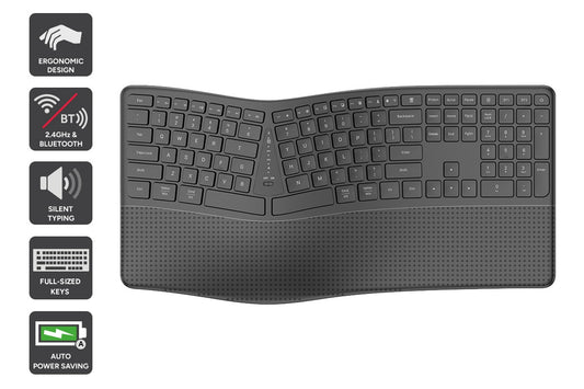 Kogan Ergo Pro 2.4GHz & Bluetooth Wireless Split Keyboard