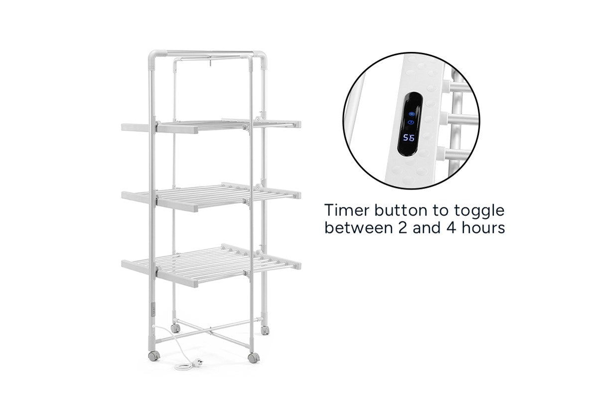 Kogan Electric Heated Towel Clothes Rack with Timer