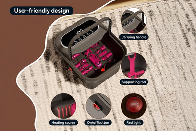 Kogan Foot Spa Bath and Massager Heated Bubble Vibration Rollers