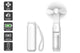 2-in-1 Mini Handheld Fan and Power Bank (White)