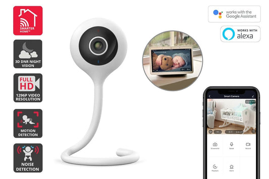 Kogan SmarterHome™ 1296p Smart Baby Monitor Security Camera (White)
