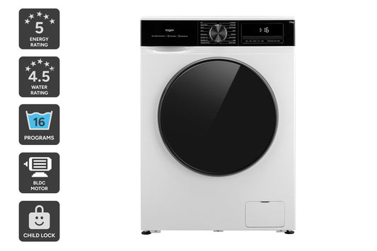 Kogan 7.5kg Front Load BLDC Inverter Washing Machine (White) - Auzzistore