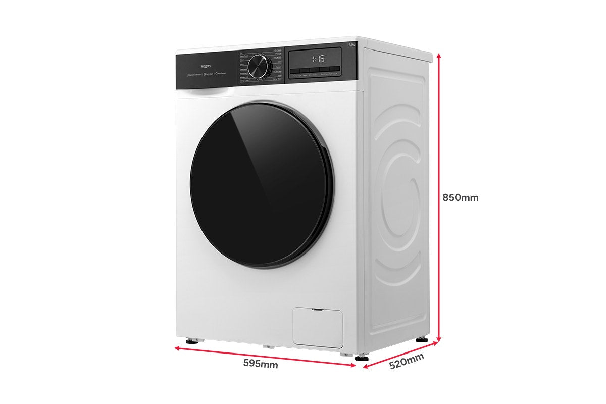 Kogan 7.5kg Front Load BLDC Inverter Washing Machine (White)