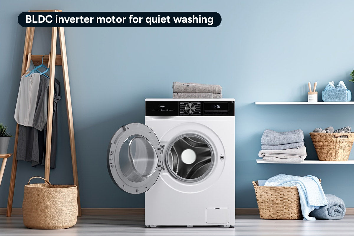 Kogan 7.5kg Front Load BLDC Inverter Washing Machine (White)