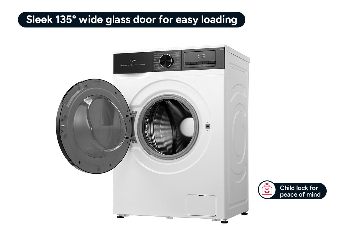 Kogan 7.5kg Front Load BLDC Inverter Washing Machine (White)