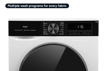 Kogan 7.5kg Front Load BLDC Inverter Washing Machine (White)