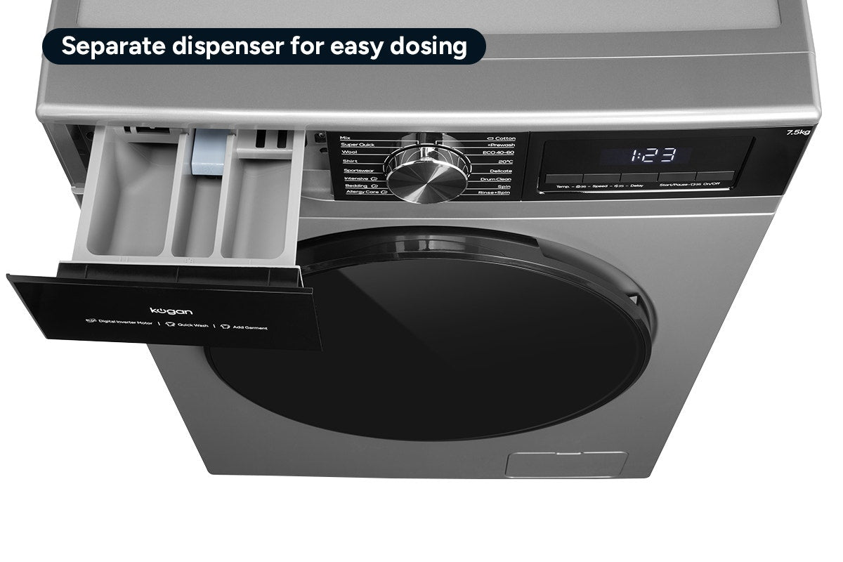 Kogan 7.5kg Front Load BLDC Inverter Washing Machine (Graphite)