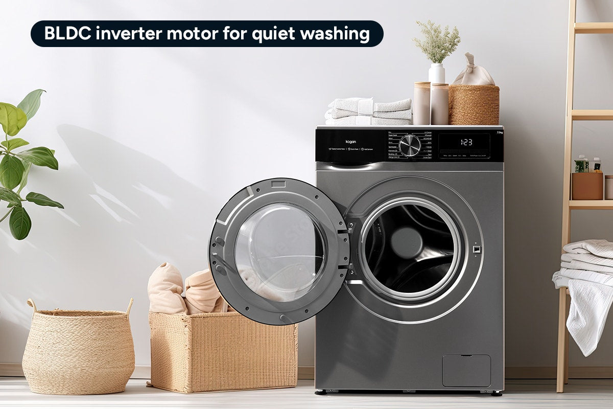 Kogan 7.5kg Front Load BLDC Inverter Washing Machine (Graphite)