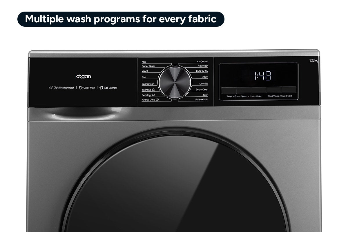 Kogan 7.5kg Front Load BLDC Inverter Washing Machine (Graphite)