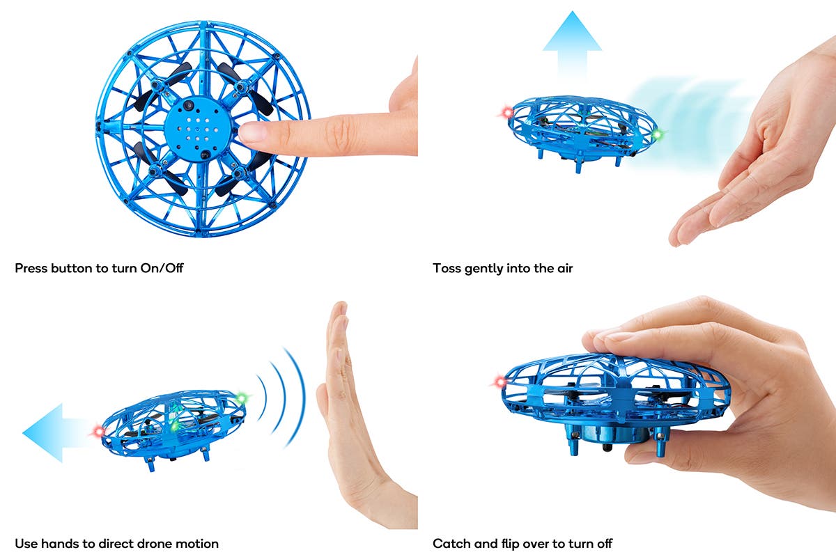 Galactic Gesture Controlled Mini Drone - Blue