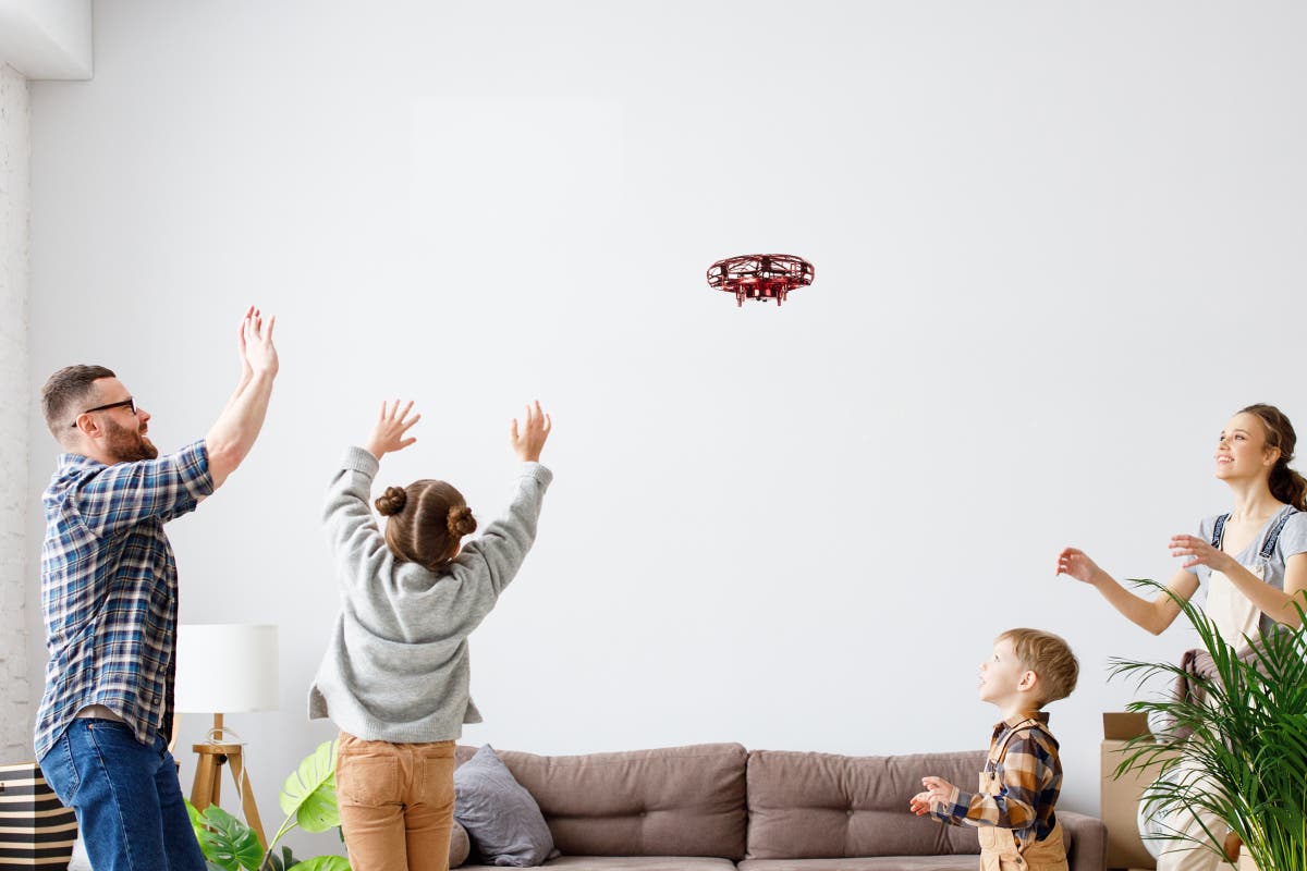 Galactic Gesture Controlled Mini Drone - Red