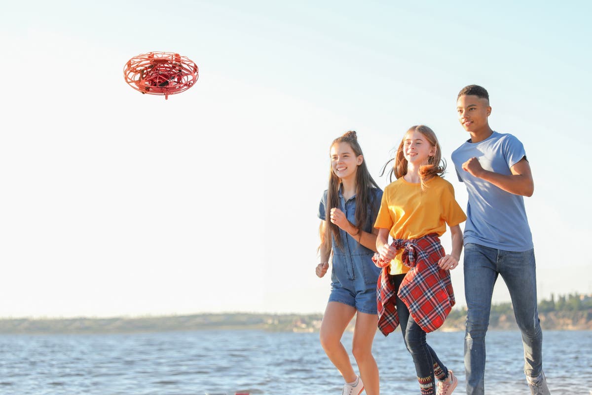 Galactic Gesture Controlled Mini Drone - Red